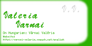 valeria varnai business card